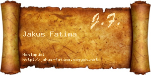 Jakus Fatima névjegykártya